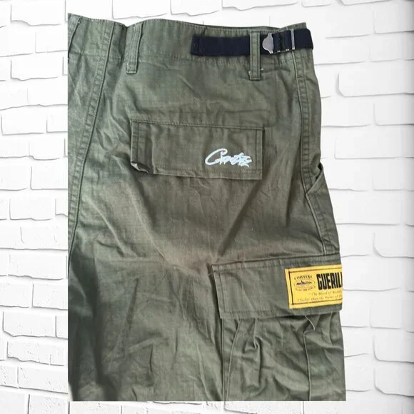CORTEIZ "ALCATRAZ" Mens Cargo Shorts – Hard to Find - Forest Green - NEW Size L - Picture 5 of 9